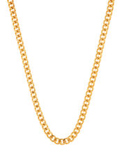 Gold-Plated Chunky Curb Chain Necklace, , large