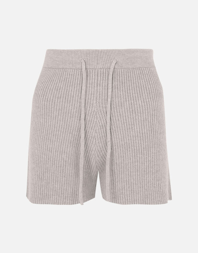 Knit Rib Lounge Shorts, Grey (LIGHT GREY), large
