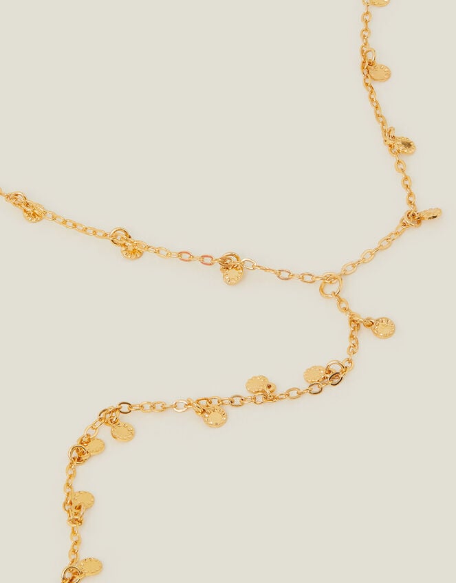 14ct Gold-Plated Disc Y-Necklace, , large