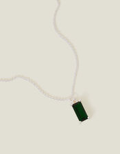Sterling Silver Stone Pedant Necklace, , large