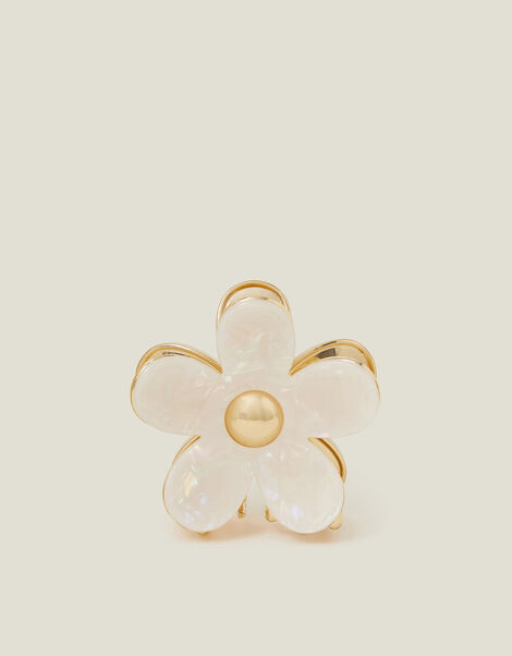 Resin Flower Claw Clip Pearl, , large