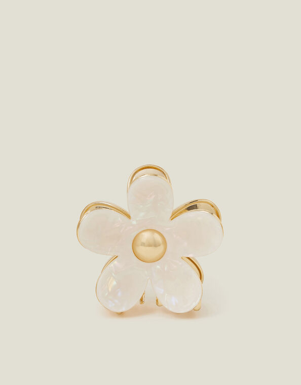 Resin Flower Claw Clip Pearl, , large