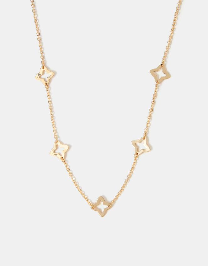 Clover Cut-Out Station Necklace, , large