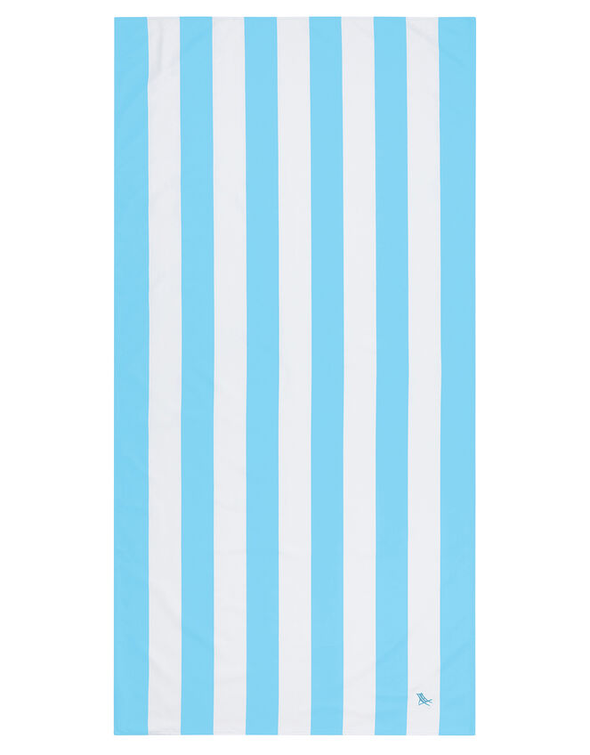 Dock And Bay Striped Beach Towel, Blue (BLUE), large
