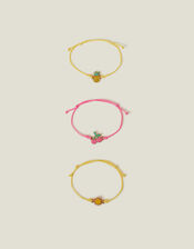 3-Pack Girls Fruit Cord Bracelets, , large