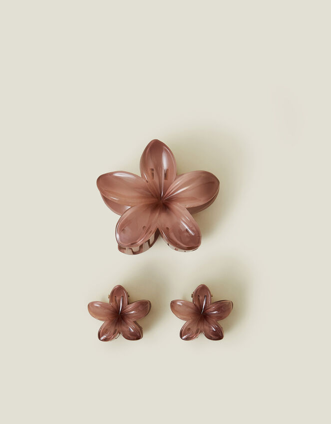 3-Pack Tropical Flower Claw Clips, , large