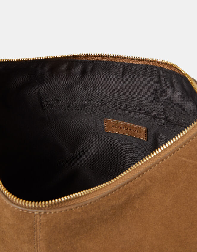 Slouchy Suede Shoulder Bag, , large