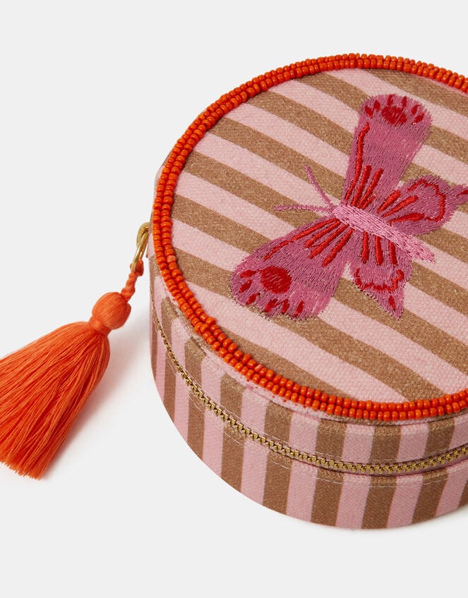 Butterfly Stripe Travel Jewellery Box, , large