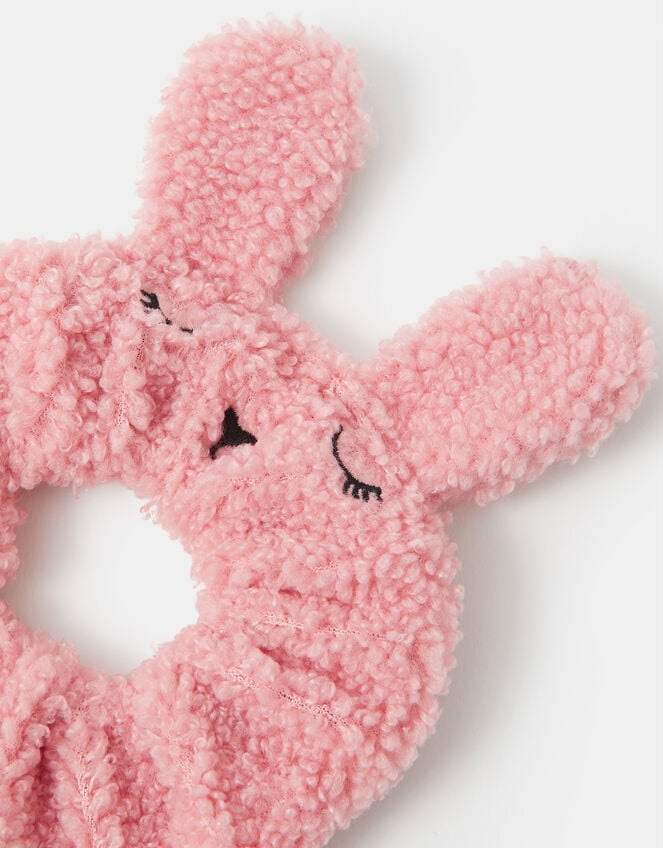 Girls Bunny Borg Hair Scrunchie, , large