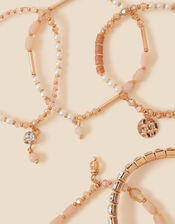 Pastel Beaded Stretch Bracelets 10 Pack, , large