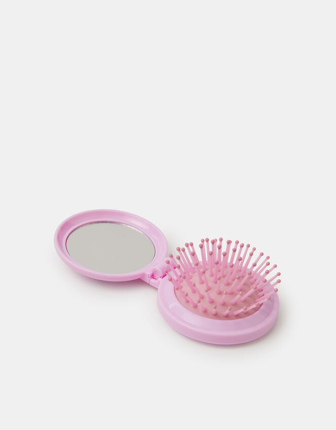 Girls Unicorn Compact Hair Brush, , large