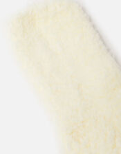 Fluffy Borg Cosy Ankle Socks , Ivory (IVORY), large