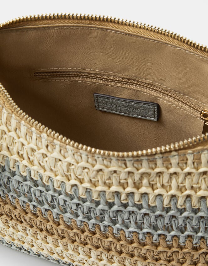 Stripe Woven Cross Body Bag, , large