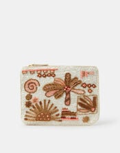 Palm Embellished Pouch, , large