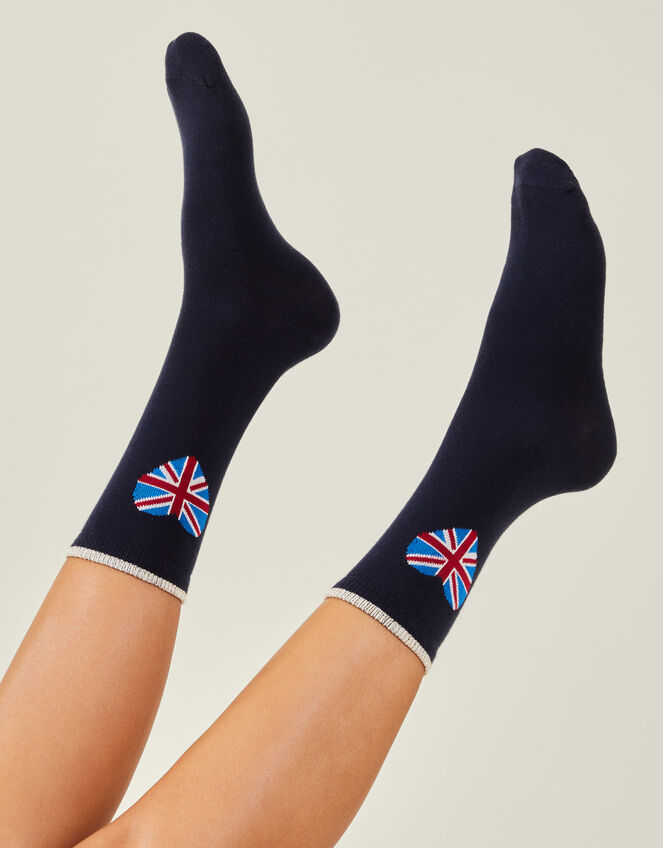 Union Jacket Heart Socks, , large