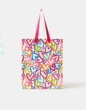 Heart Print Gift Bag, , large
