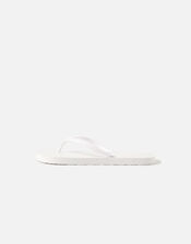 Plain Flip Flops, White (WHITE), large