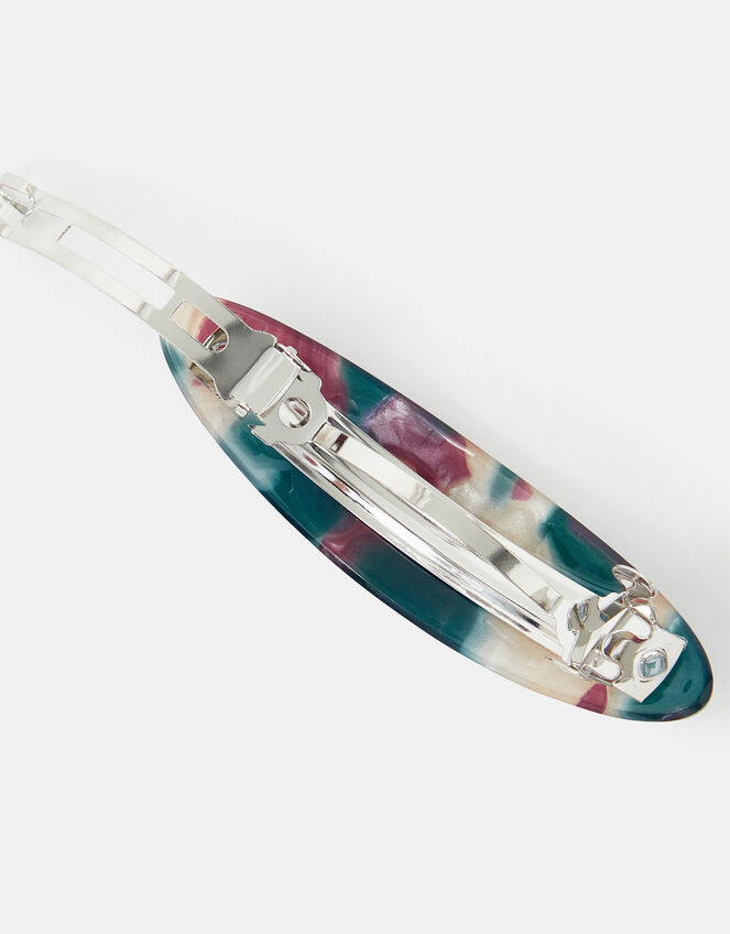 Marble Resin Barrette Hair Clip, , large