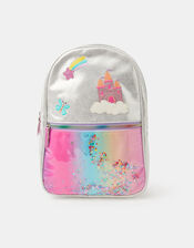 Girls Rainbow Butterfly Glitter Backpack, , large