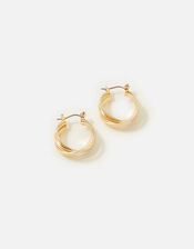 Twisted Hoop Earrings, , large