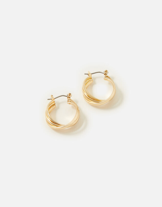 Twisted Hoop Earrings, , large