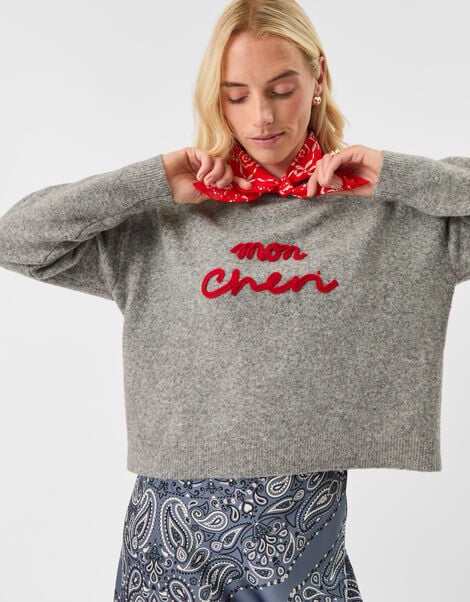 Mon Cheri Jumper, Grey (GREY), large