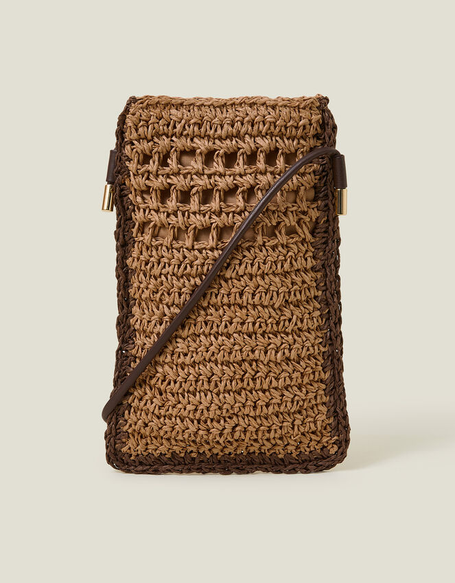 Raffia Phone Bag, , large