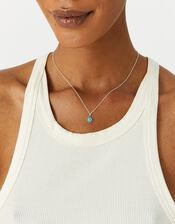 Sterling Silver Sun Pendant Necklace, , large