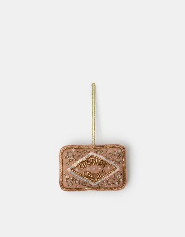 Embellished Custard Cream Christmas Tree Decoration , , large