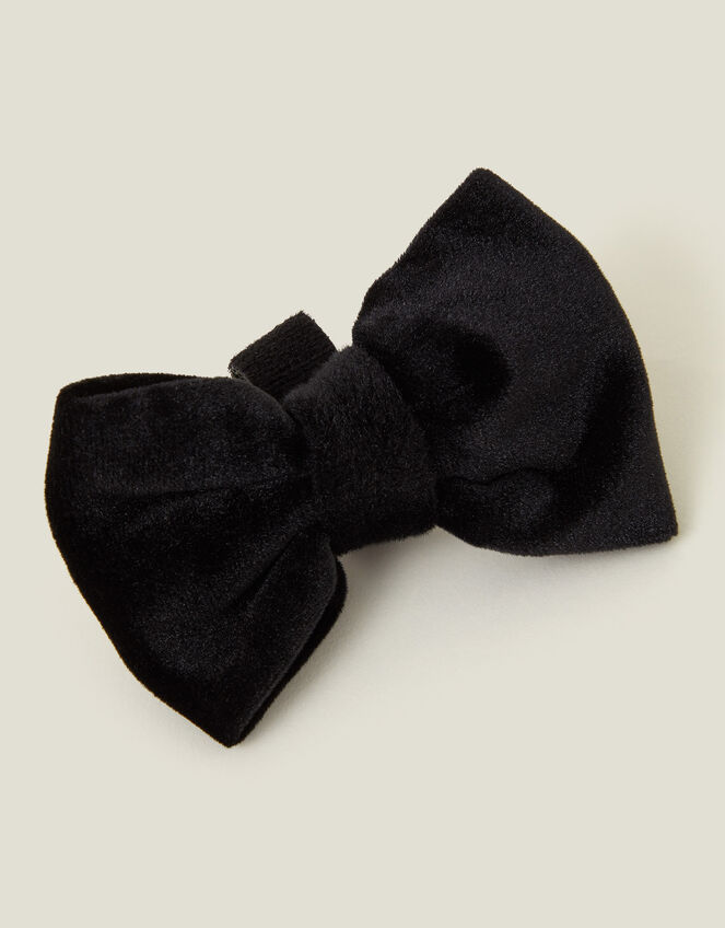 Cocopup London Dogs Velvet Bow Tie Black, , large