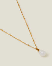 14ct Gold-Plated Irregular Pearl Necklace, , large