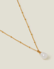 14ct Gold-Plated Irregular Pearl Necklace, , large