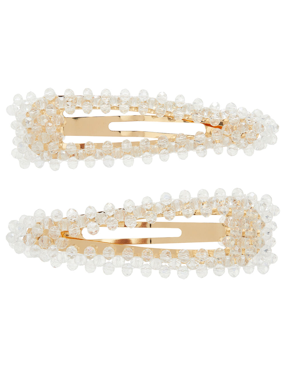 Oversized Beaded Hair Clips White Hair clips Accessorize Global