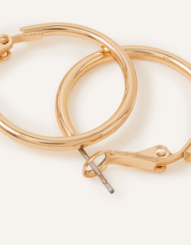 Small Simple Hoops, Gold (GOLD), large