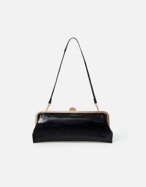 Clip Frame Clutch Bag, Black (BLACK), large