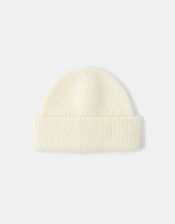 Compton Fluffy Beanie Hat, Natural (NATURAL), large
