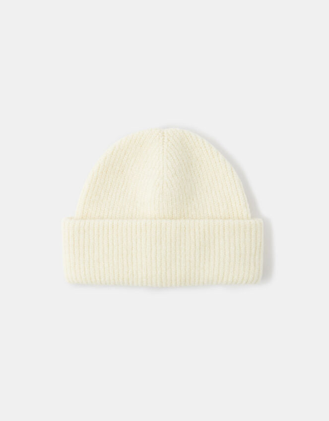 Compton Fluffy Beanie Hat, Natural (NATURAL), large