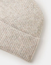 Rhinestone Beanie Hat, , large