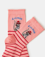 A La Mode Cat Socks, , large