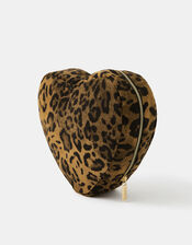 Corduroy Heart Make Up Bag, Leopard (LEOPARD), large