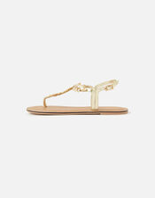 Pearly Leaf Sandals, White (CRYSTAL), large