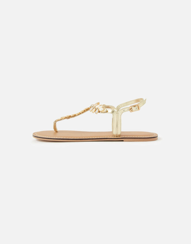 Pearly Leaf Sandals, White (CRYSTAL), large