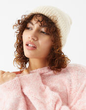 Plain Beanie Hat, Natural (NATURAL), large