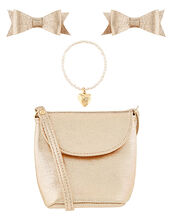 Shimmery Bag, Hair Clip and Bracelet Set, , large
