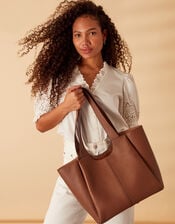 Leather Winged Shoulder Bag, , large