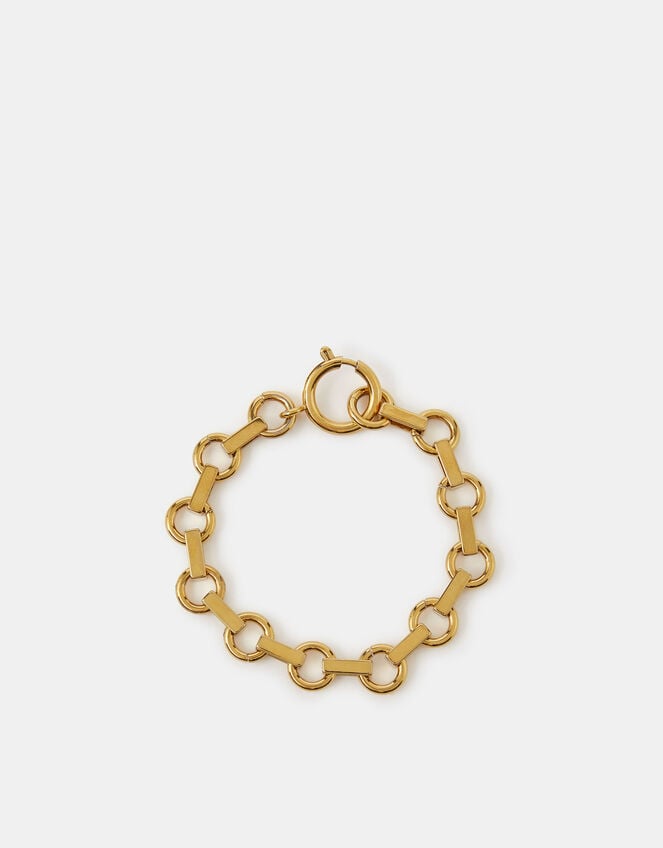 14ct Gold-Plated Round Link Chain Bracelet, , large