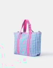 Girls Mini Cherry Gingham Tote Bag, , large