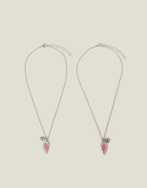 2-Pack Girls Watermelon 'BFF' Necklace, , large
