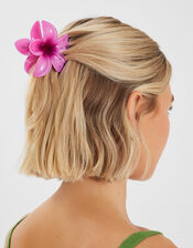 Tropical Flower Claw Clip Purple, , large