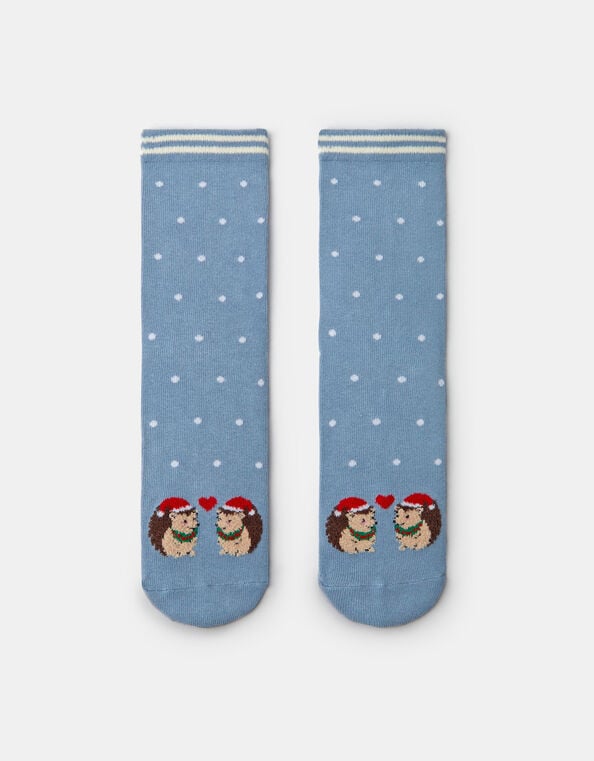 Christmas Hedgehog Socks, , large